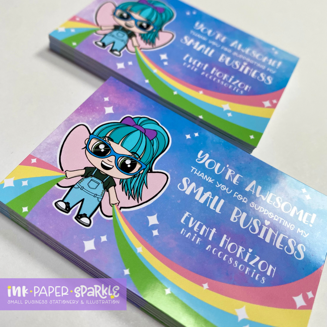 Illustrated Character Mascot Thank You Cards