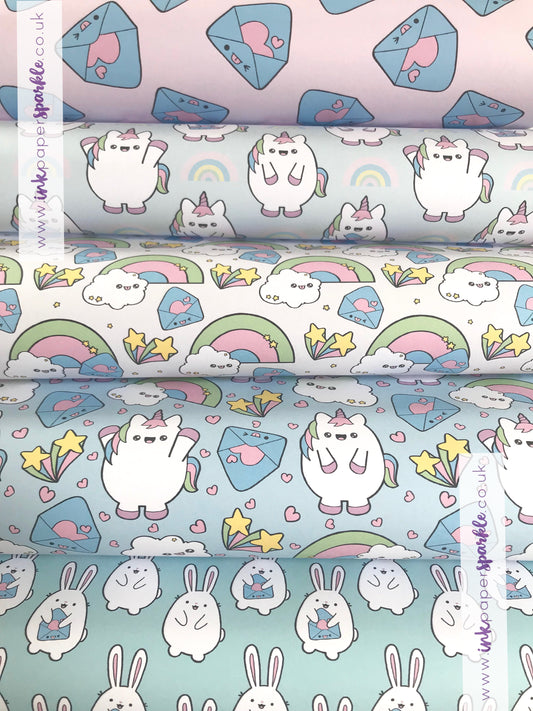 Kawaii Packaging Paper - White