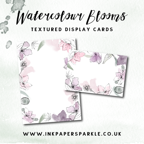 Watercolour Blooms Display Cards